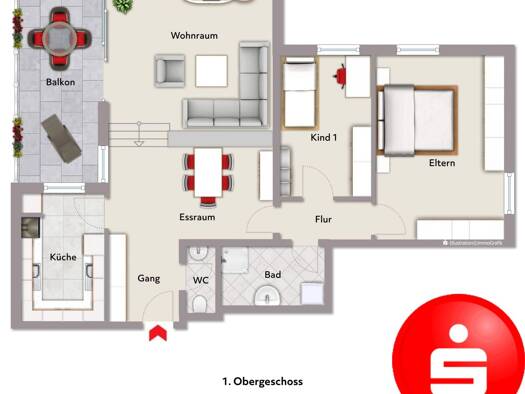 Wohnung zum Kauf 235.000 € 3 Zimmer 88,4 m² Hohenroth Hohenroth 97618