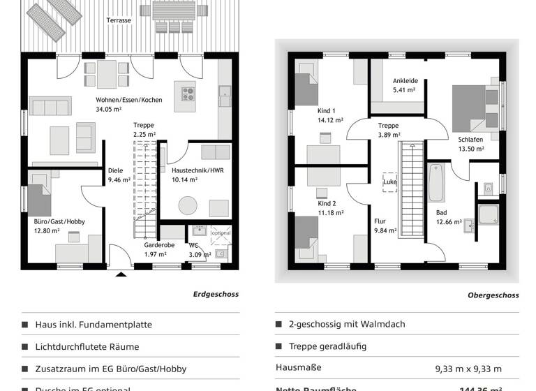 Einfamilienhaus zum Kauf - Erstbezug 144,4 m² 857 m² Grundstück Wellen 54441