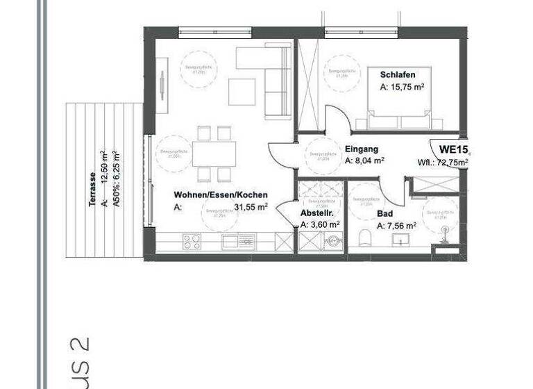 Wohnung zur Miete - Erstbezug 800 € 2 Zimmer 73,9 m² EG Am Steinkart 5b Griesbach Bad Griesbach im Rottal 94086