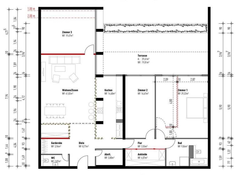 Terrassenwohnung zum Kauf 1.250.000 € 3 Zimmer 187 m² Lindenallee 2-4 Marienburg Köln / Marienburg 50968