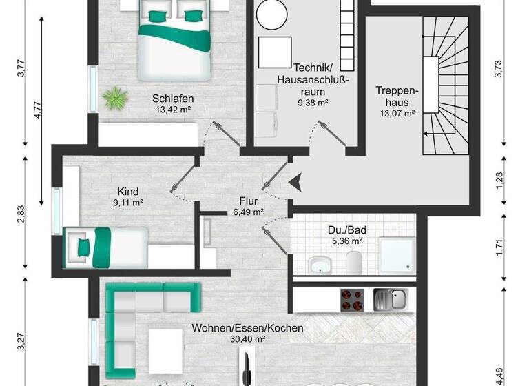 Wohnung zur Miete - Erstbezug 870 € 3 Zimmer 68,7 m² frei ab sofort Bobstadt Boxberg Bobstadt 97944