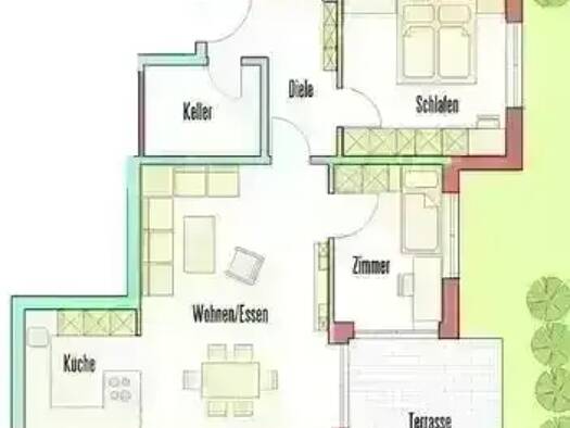 Wohnung zur Miete 1.170 € 3,5 Zimmer 89 m² EG frei ab sofort Ebenweiler 88370