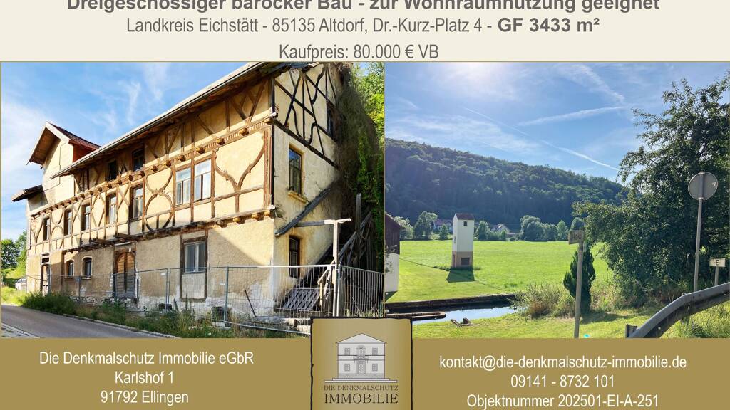 Haus zum Kauf 80.000 € 530 m² 3.433 m² Grundstück Altdorf Titting 85135