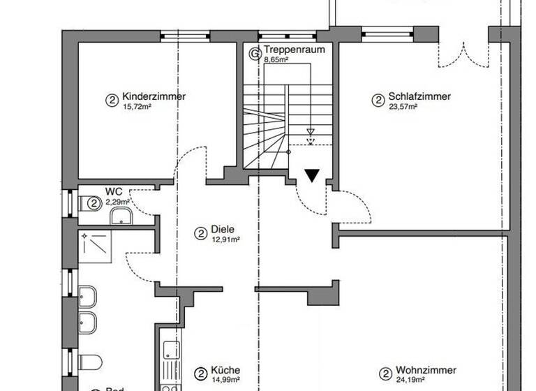 Wohnung zur Miete 1.800 € 3,5 Zimmer 105,9 m² 1. Geschoss Broich Mulheim an der Ruhr 45479