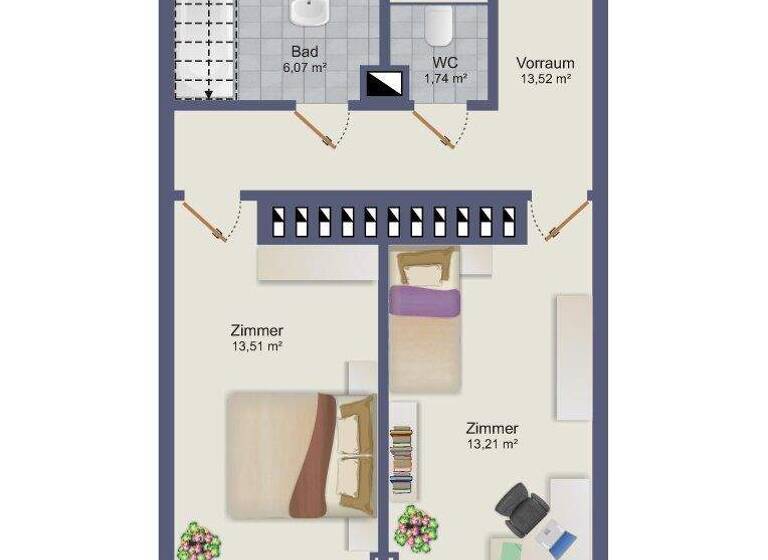 Wohnung zur Miete 1.411 € 3 Zimmer 89,1 m² 3. Geschoss Wien 1200