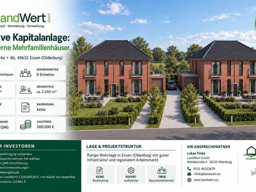 Grundstück zum Kauf 500.000 € 2.103 m² Grundstück Essen Essen (Oldenburg) 49632