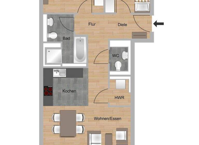 Wohnung zur Miete - Erstbezug 1.361 € 3 Zimmer 82,5 m² Am Hasenpfad 7 Delkenheim Wiesbaden 65205