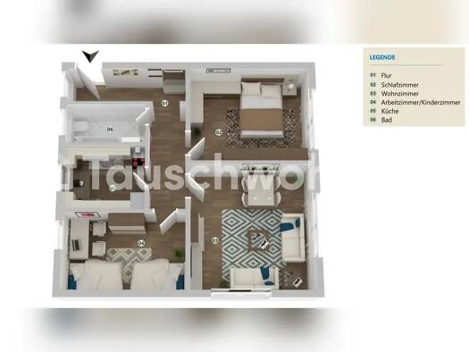 Wohnung zur Miete Tauschwohnung 850 € 3 Zimmer 62 m² 7. Geschoss Altstadt Mainz 55131