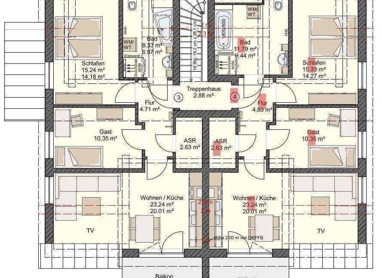 Wohnung zur Miete - Erstbezug 977 € 3 Zimmer 65,1 m² 1. Geschoss frei ab 01.12.2026 Andershof Stralsund 18439