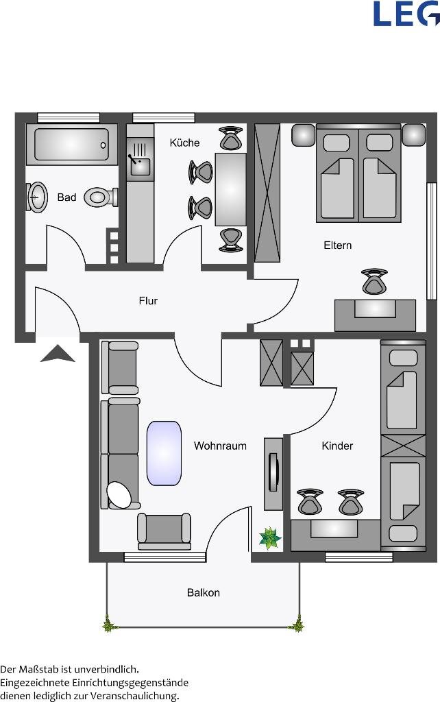 Wohnung zur Miete 413 € 3 Zimmer 55,3 m²<br/>Wohnfläche EG<br/>Geschoss 01.01.2025<br/>Verfügbarkeit Dohlenweg 19 Statistischer Bezirk 61 Hamm 59075