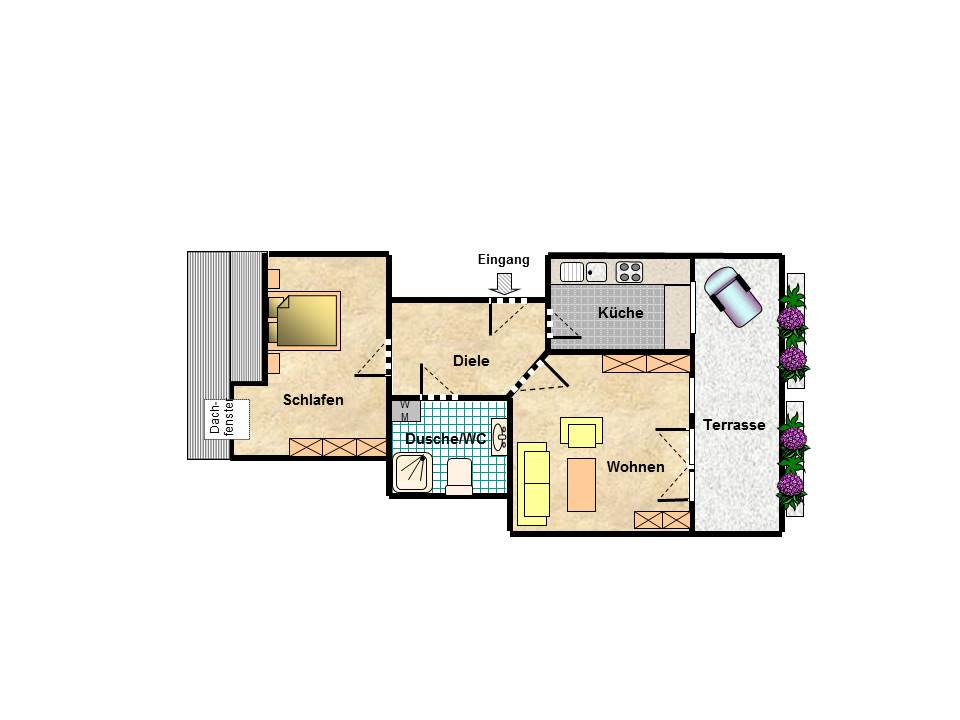 Wohnung zur Miete 850 € 2 Zimmer 77,4 m²<br/>Wohnfläche 3.<br/>Geschoss 01.01.2025<br/>Verfügbarkeit Sieglitzhof Erlangen 91054