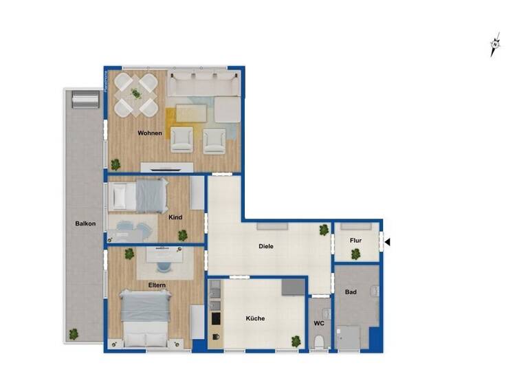 Wohnung zum Kauf 260.000 € 3 Zimmer 85,4 m²<br/>Wohnfläche 1.<br/>Geschoss Engedey Bischofswiesen 83483
