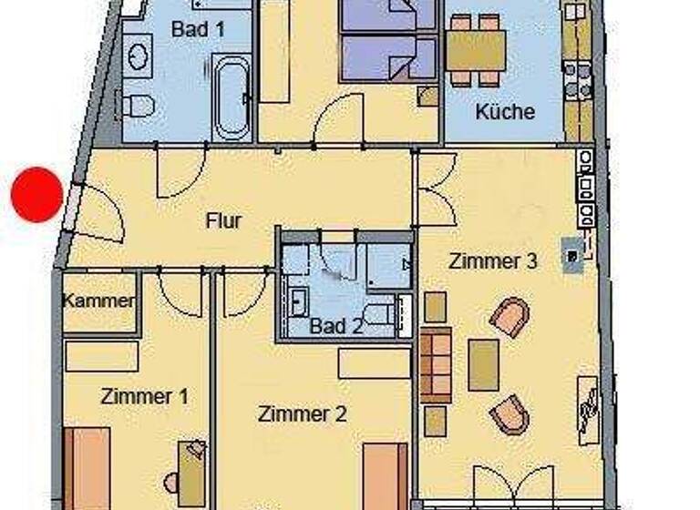 Wohnung zur Miete 2.490 € 4 Zimmer 118,7 m² 3. Geschoss frei ab sofort Reichsstraße Westend Berlin 14052