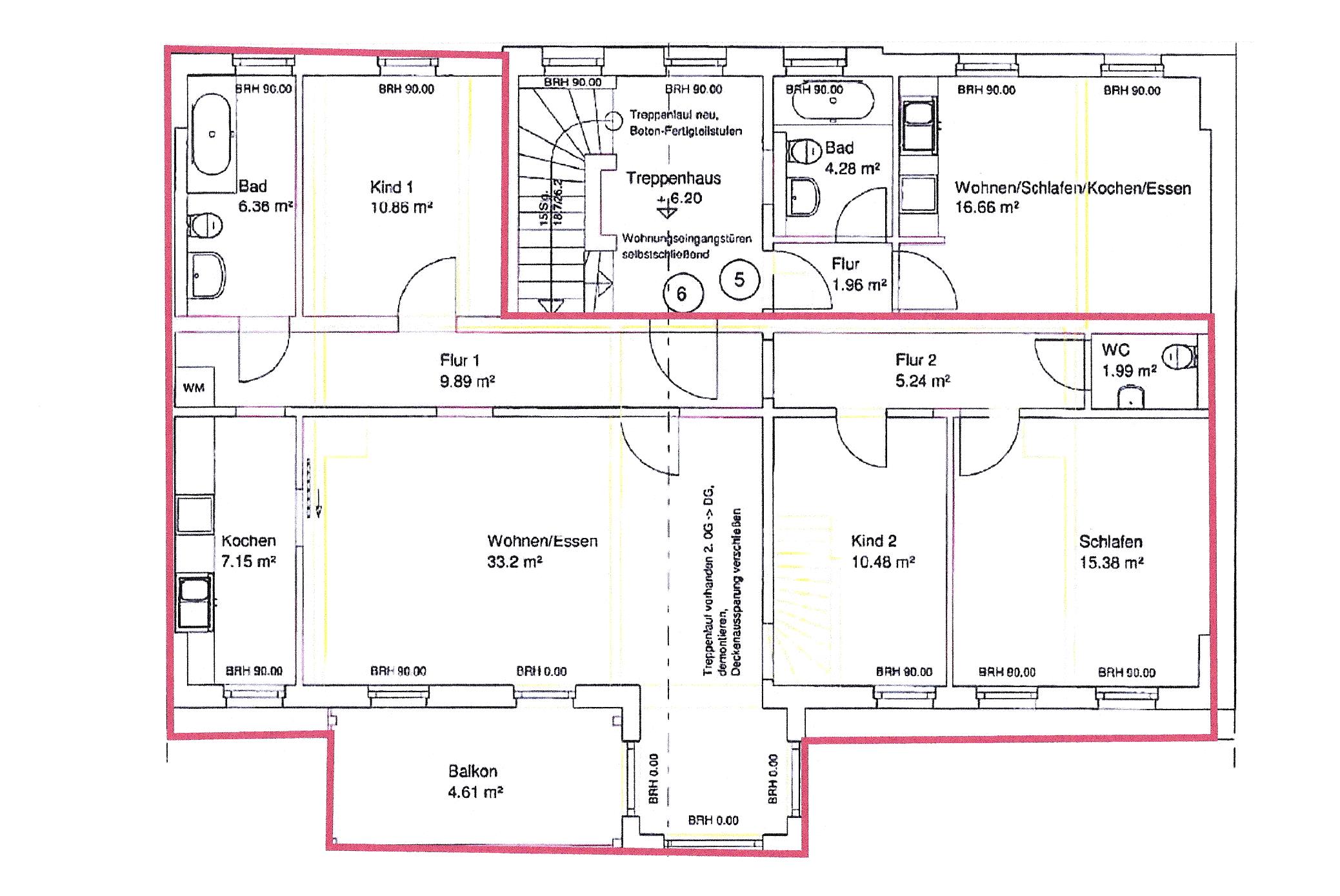 Wohnung zur Miete 700 € 4 Zimmer 99 m²<br/>Wohnfläche 2.<br/>Geschoss Bahnhofstraße Radeberg Radeberg 01454