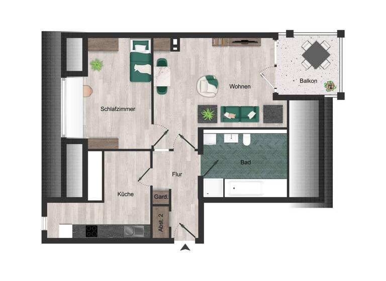 Wohnung zum Kauf 198.000 € 2 Zimmer 60,4 m² 4. Geschoss Sieglar Troisdorf 53844