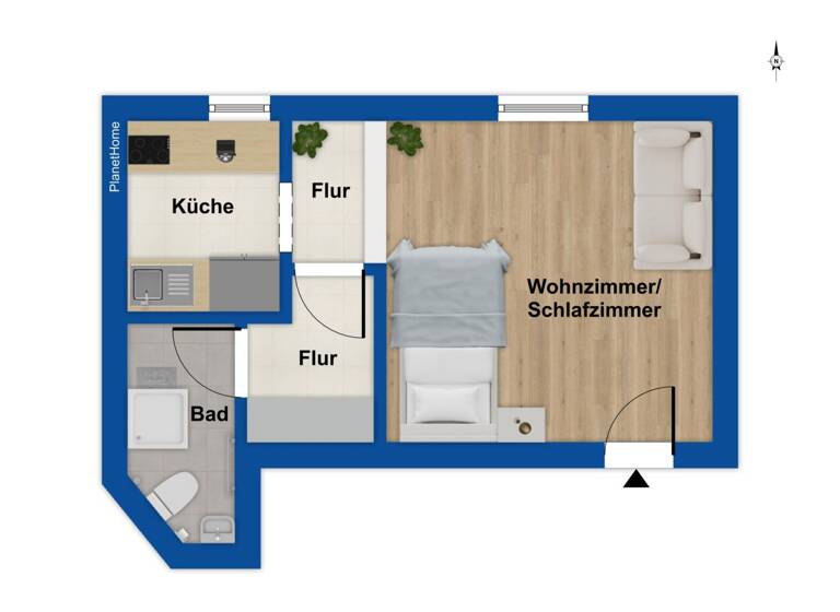 Studio zum Kauf 279.000 € 1 Zimmer 25 m² 4. Geschoss Altona-Altstadt Hamburg 22767