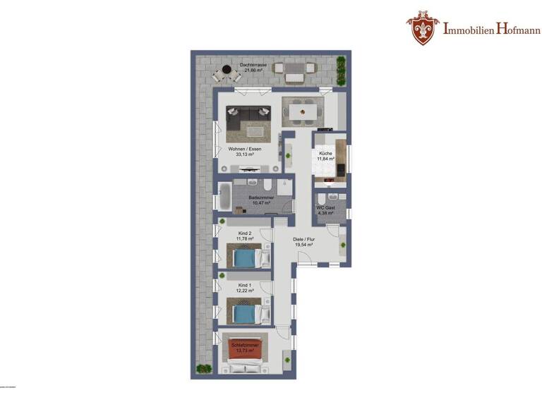 Penthouse zum Kauf - Erstbezug 535.000 € 4 Zimmer 139 m² 3. Geschoss Gangkofen 84140