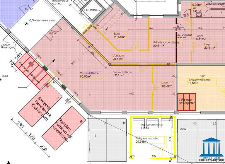 Ladenfläche zur Miete 1.907 € 150,6 m²<br/>Verkaufsfläche Wiener Neustadt 2700