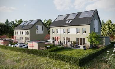 Reihenmittelhaus zum Kauf - Neubau provisionsfrei 399.900 € 5,5 Zimmer 121 m² 174 m² Grundstück An der Kucksche 1 Rockau Dresden / Rockau 01328