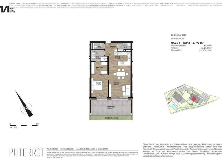 Wohnung zum Kauf - Erstbezug 629.500 € 2 Zimmer 67,9 m² EG frei ab sofort Pörtschach am Wörther See 9210