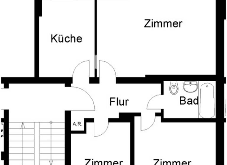 Wohnung zur Miete 692 € 3 Zimmer 60,1 m² 3. Geschoss frei ab 01.05.2026 Kansteinweg 11 Stöcken Hannover 30419