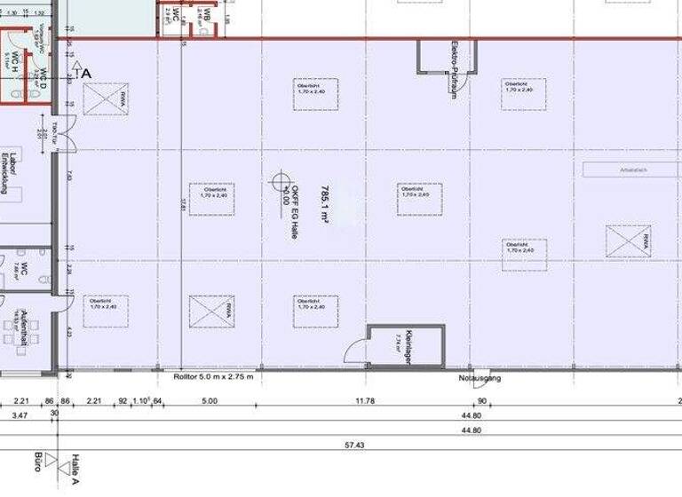 Lagerhalle zur Miete 4.832 € 1.069,6 m² Lagerfläche Platjenwerbe Ritterhude-Ihlpohl 27721