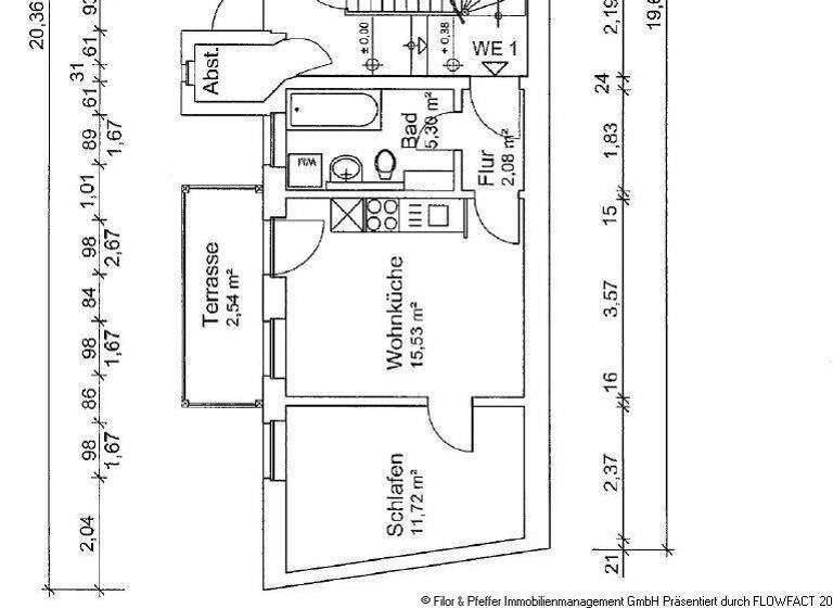 Wohnung zur Miete 380 € 2 Zimmer 39 m² Humboldtstraße 5 Paulusviertel Halle (Saale) 06114
