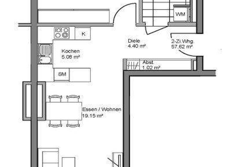 Wohnung zur Miete nur mit Wohnberechtigungsschein 565 € 2 Zimmer 57,6 m² 2. Geschoss frei ab sofort In der Hut 8 Baiersdorf 91083