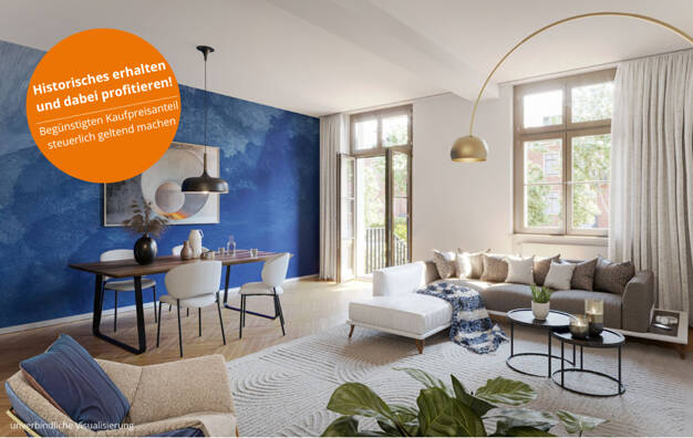 Wohnung zum Kauf - Neubau 355.000 € 1,5 Zimmer 43,1 m² 1. Geschoss Schwedische Allee 25 Krampnitz Potsdam 14476