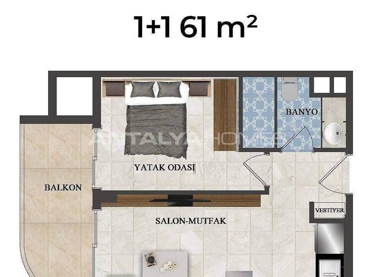 Studio zum Kauf 146.000 € 3 Zimmer 110 m² EG Antalya 07410