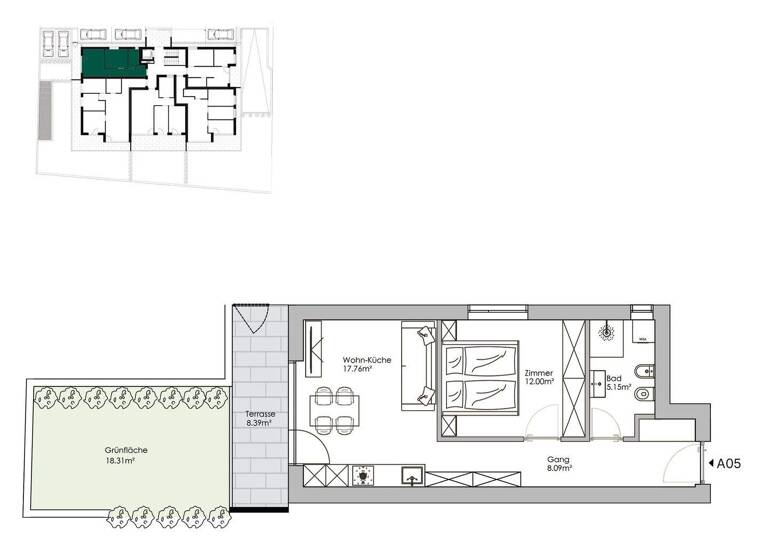 Wohnung zum Kauf 2 Zimmer 43 m² EG Wiesenhofstraße 33 Sand in Taufers 39032