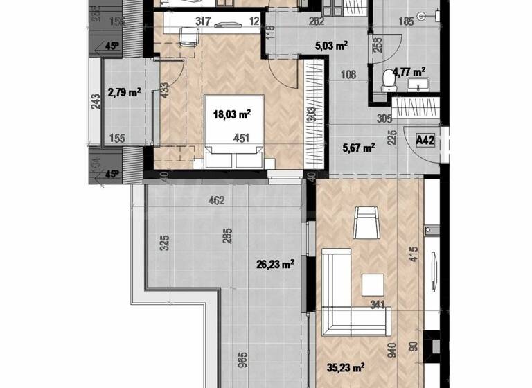 Studio zum Kauf 545.000 € 3 Zimmer 169,9 m² Sofia