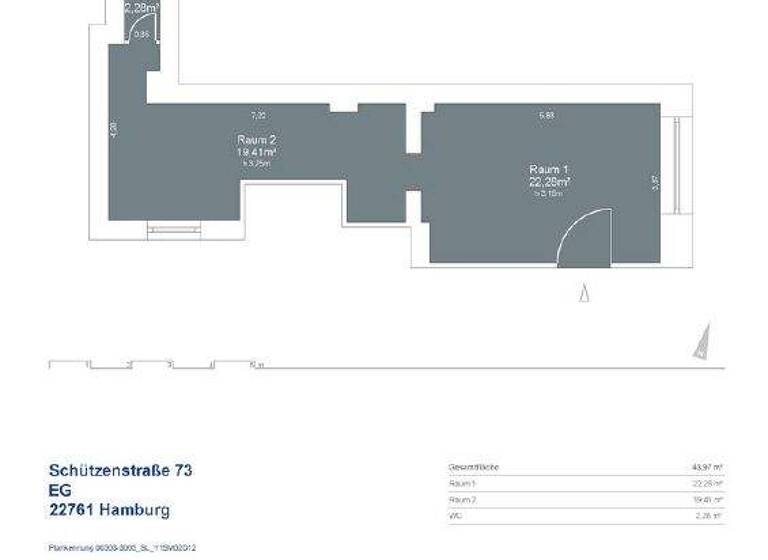 Laden zur Miete provisionsfrei 44 m² Verkaufsfläche Schützenstr. 73 Bahrenfeld Hamburg 22761