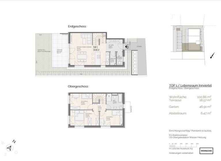 Reihenmittelhaus zum Kauf - Erstbezug 529.000 € 4 Zimmer 100,8 m² Lengau 5211