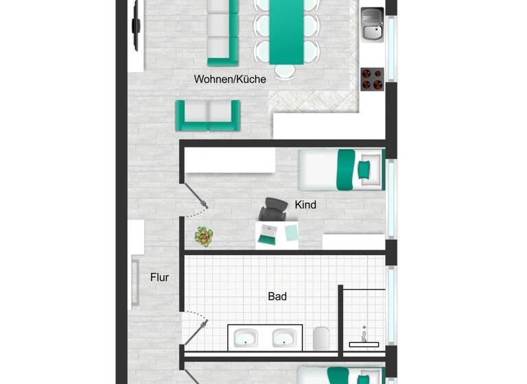 Wohnung zur Miete 980 € 3,5 Zimmer 78 m² 1. Geschoss frei ab 01.06.2026 Pfaffenhofen 74397