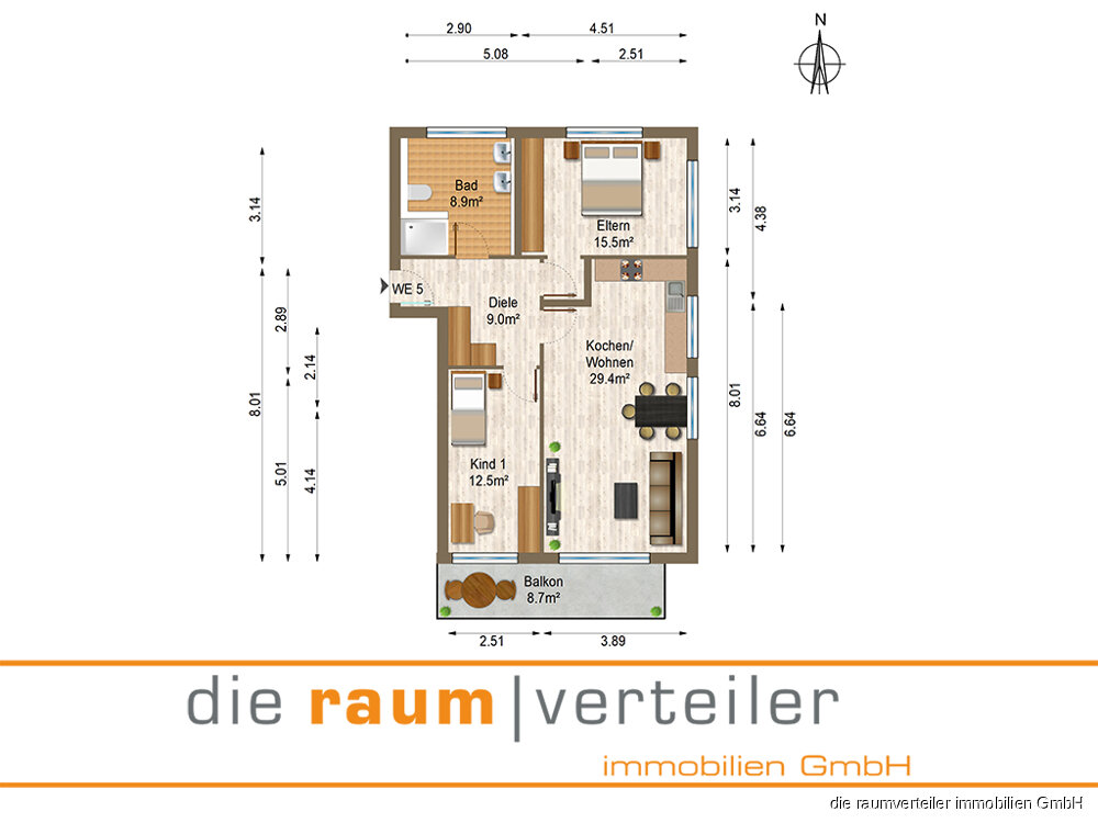 Wohnung zum Kauf 513.000 € 3 Zimmer 76 m²<br/>Wohnfläche 1.<br/>Geschoss Bruckmühl 83052