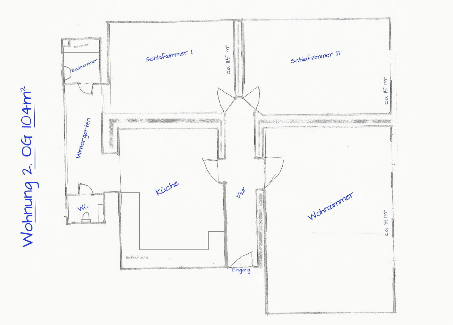 Wohnung zur Miete 750 € 3 Zimmer 104 m²<br/>Wohnfläche 2.<br/>Geschoss 01.02.2025<br/>Verfügbarkeit Mittelmeiderich Duisburg 47137