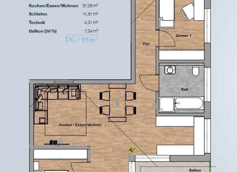 Wohnung zum Kauf 393.000 € 3 Zimmer 93 m² 2. Geschoss Ittersbach Karlsbad 76307