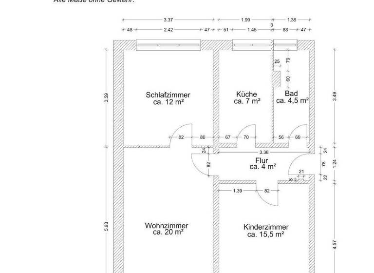 Wohnung zur Miete 430 € 3 Zimmer 65 m² 4. Geschoss frei ab 01.04.2028 Röpersdorfer Straße 9 Prenzlau 17291