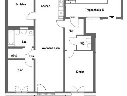 Wohnung zur Miete 1.033 € 4 Zimmer 97,5 m² 2. Geschoss Geschwister-Scholl-Straße 10 Herzo Base Herzogenaurach 91074