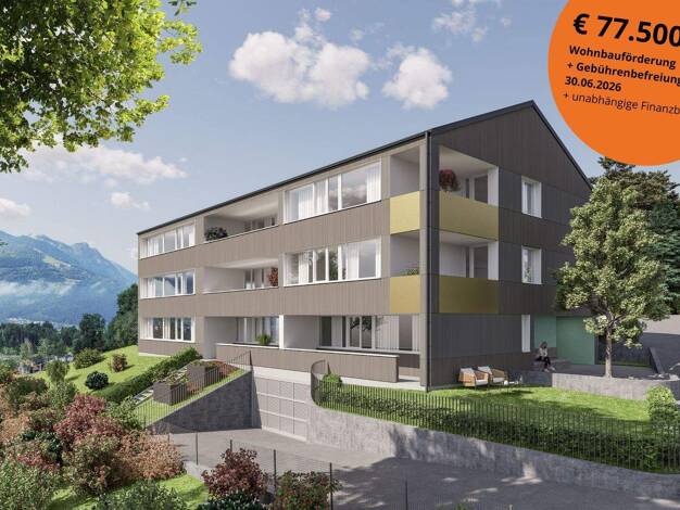 Terrassenwohnung zum Kauf provisionsfrei als Kapitalanlage geeignet 578.625 € 3 Zimmer 80,8 m² Badrus 3 Göfis 6811