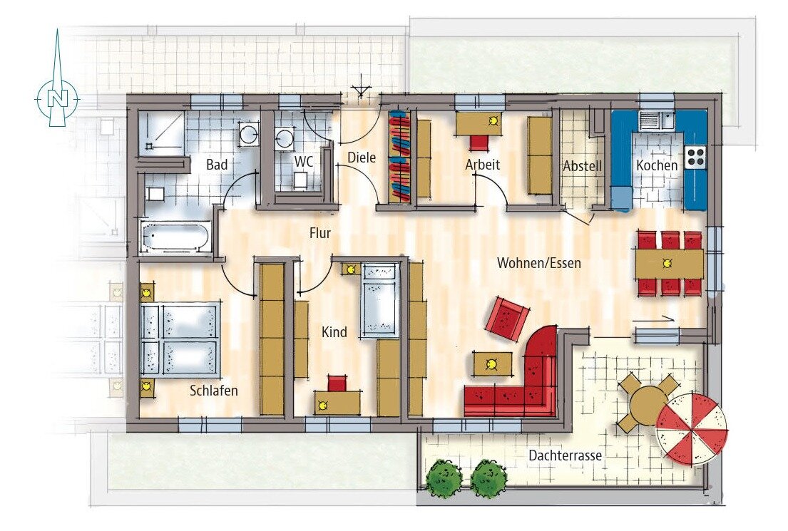 Wohnung zum Kauf provisionsfrei 3,5 Zimmer 112 m²<br/>Wohnfläche 2.<br/>Geschoss Emskirchen Emskirchen 91448