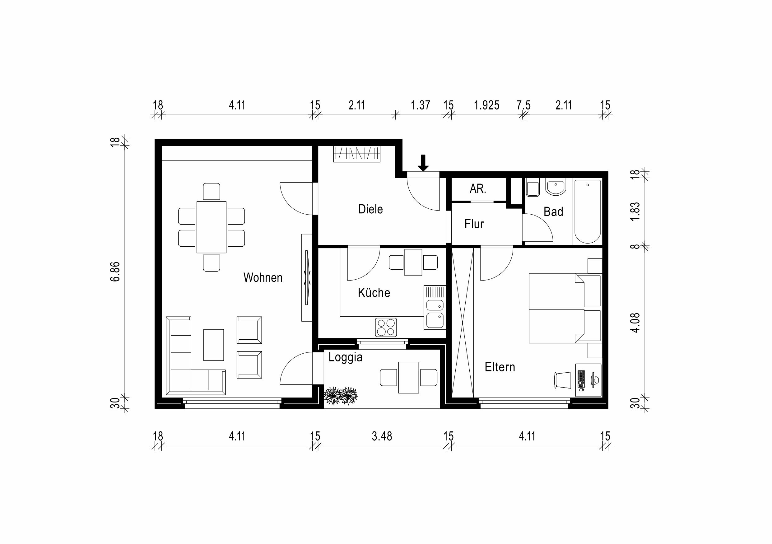 Wohnung zum Kauf 189.000 € 2 Zimmer 68,7 m²<br/>Wohnfläche Norf Neuss 41469