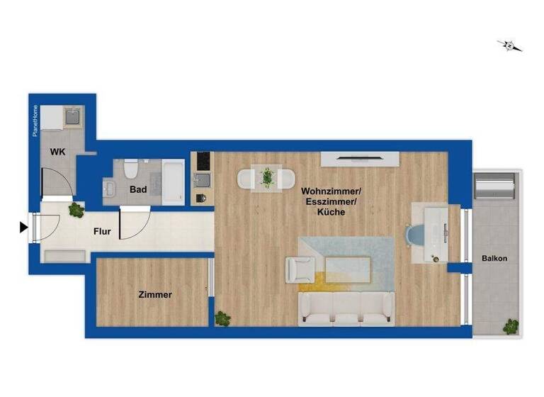 Wohnung zum Kauf 269.000 € 1,5 Zimmer 49 m² Ingolstadt 85049