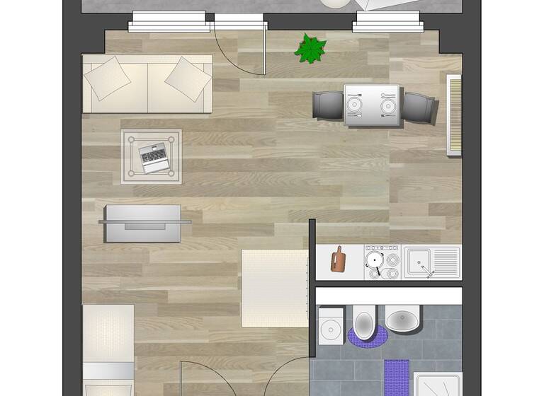 Studio zur Miete 219 € 1 Zimmer 34,3 m² 1. Geschoss Bruno-Granz-Str. 58 Morgenleite Chemnitz 09122