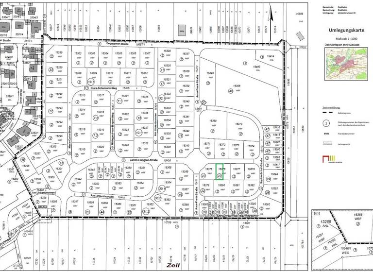 Grundstück zum Kauf 136.125 € 225 m² Grundstück Linkenbrunnen III Oedheim 74229