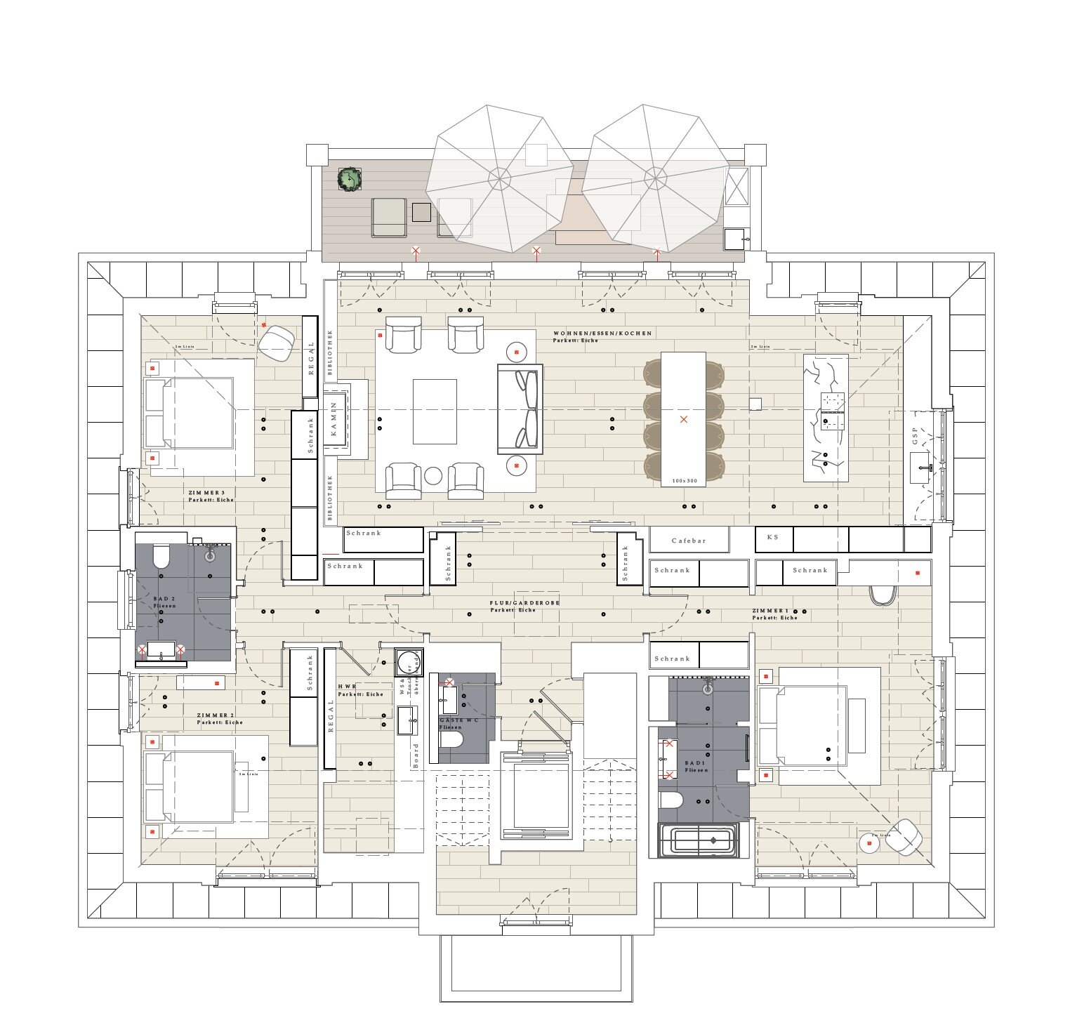 Penthouse zum Kauf 2.990.000 € 4 Zimmer 199 m²<br/>Wohnfläche 2.<br/>Geschoss Rhumeweg 19 Schlachtensee Berlin 14163