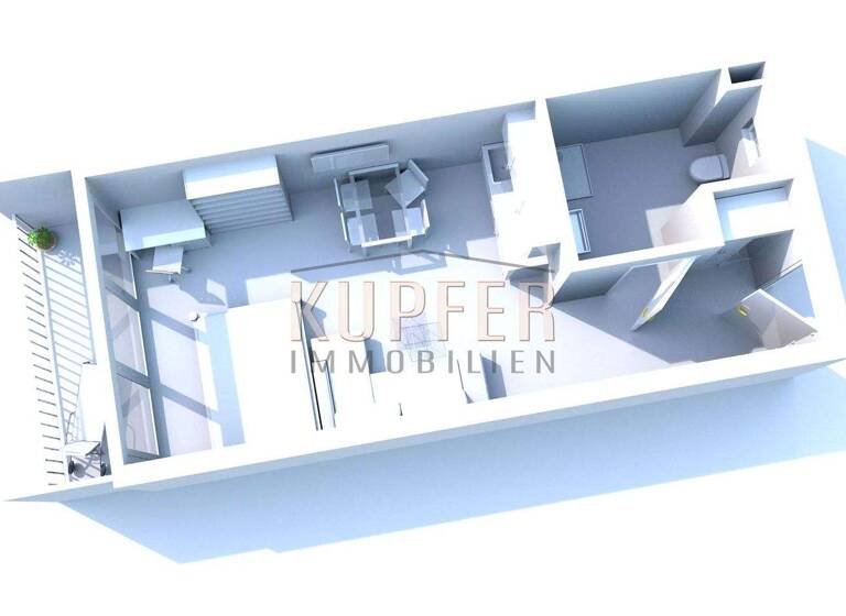 Studio zur Miete 600 € 1 Zimmer 33 m² 1. Geschoss Innenstadt Erlangen 91052