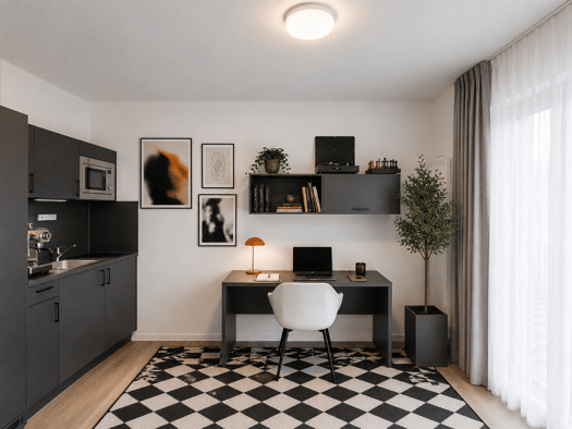 Studio zur Miete 505 € 1 Zimmer 20,1 m² 3. Geschoss Stephanstraße 5 St Peter Nürnberg 90478