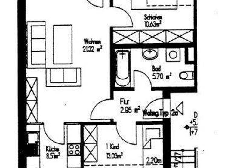 Wohnung zur Miete 595 € 3 Zimmer 66,1 m² frei ab 29.03.2026 Bremer Straße 283 Iprump/Stickgras Delmenhorst 27751